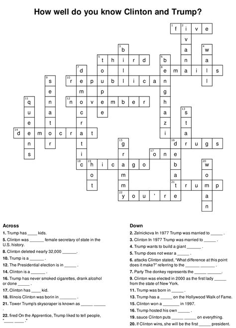 vilifying crossword answers.